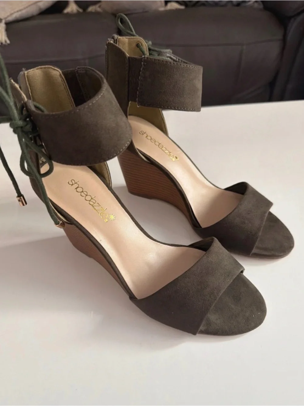 Shoe Dazzle chic olive