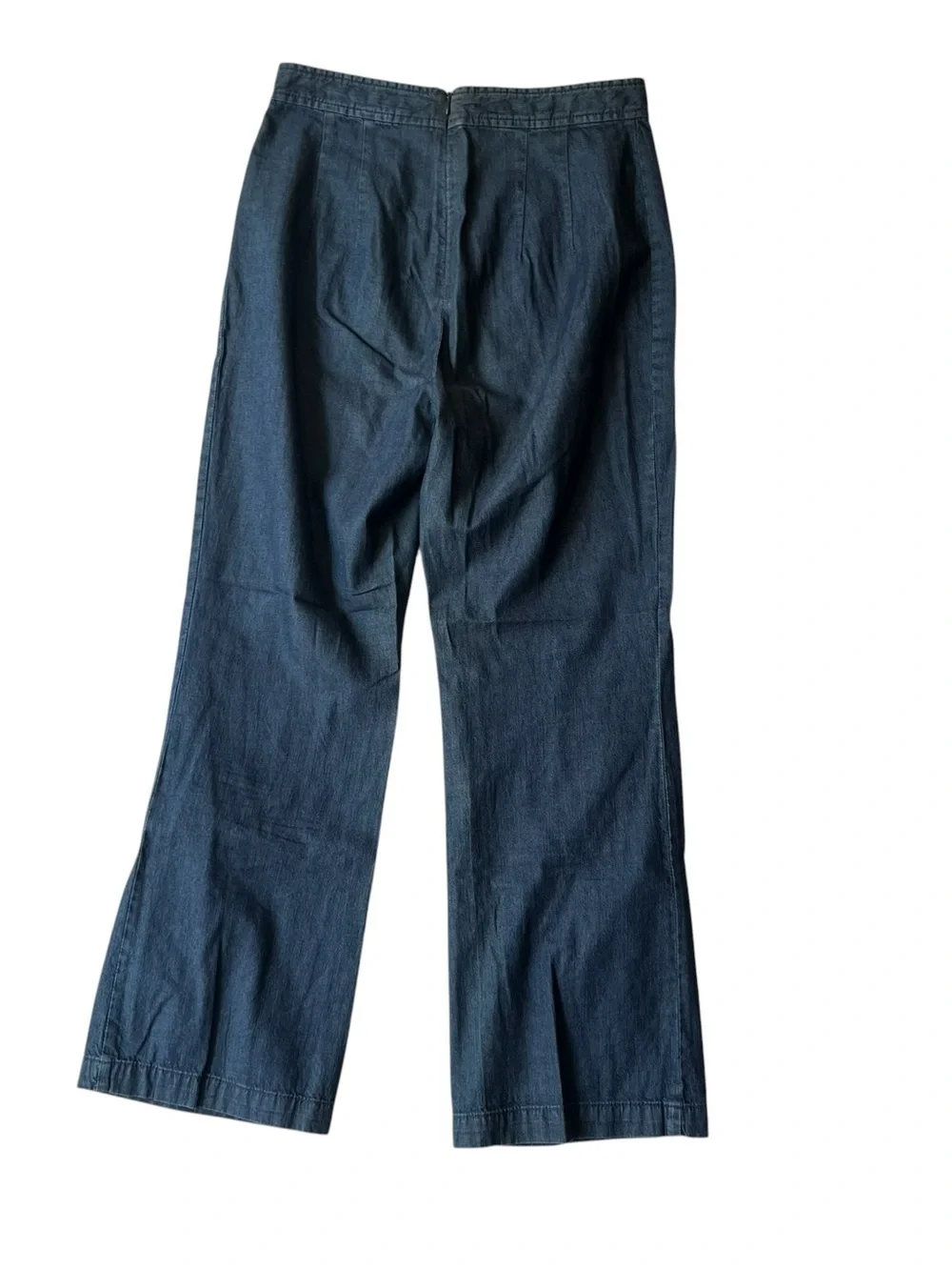 Free People Wide leg ankle crop Straight relaxed pants 4 Lightweight blue denim