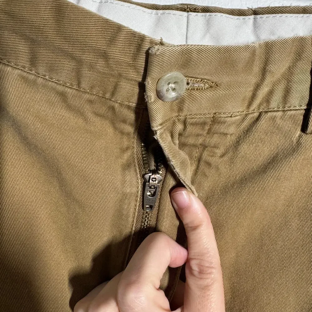 Ralph Lauren Original Classic Polo Chino Men 38/32 Tan Preppy‎ Minimal Old Money