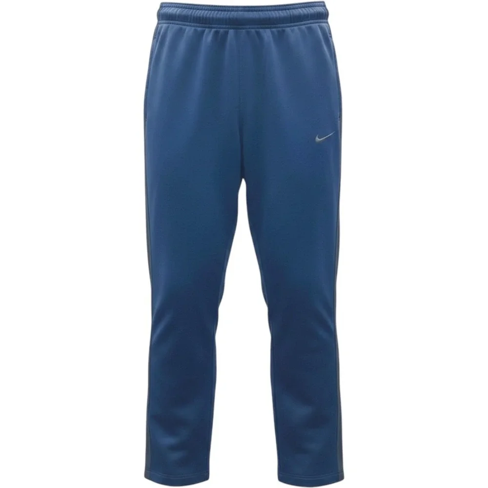 Nike Therma-FIT Track Pants Mens M Blue Side Stripe Ankle Zip Athletic Sport‎
