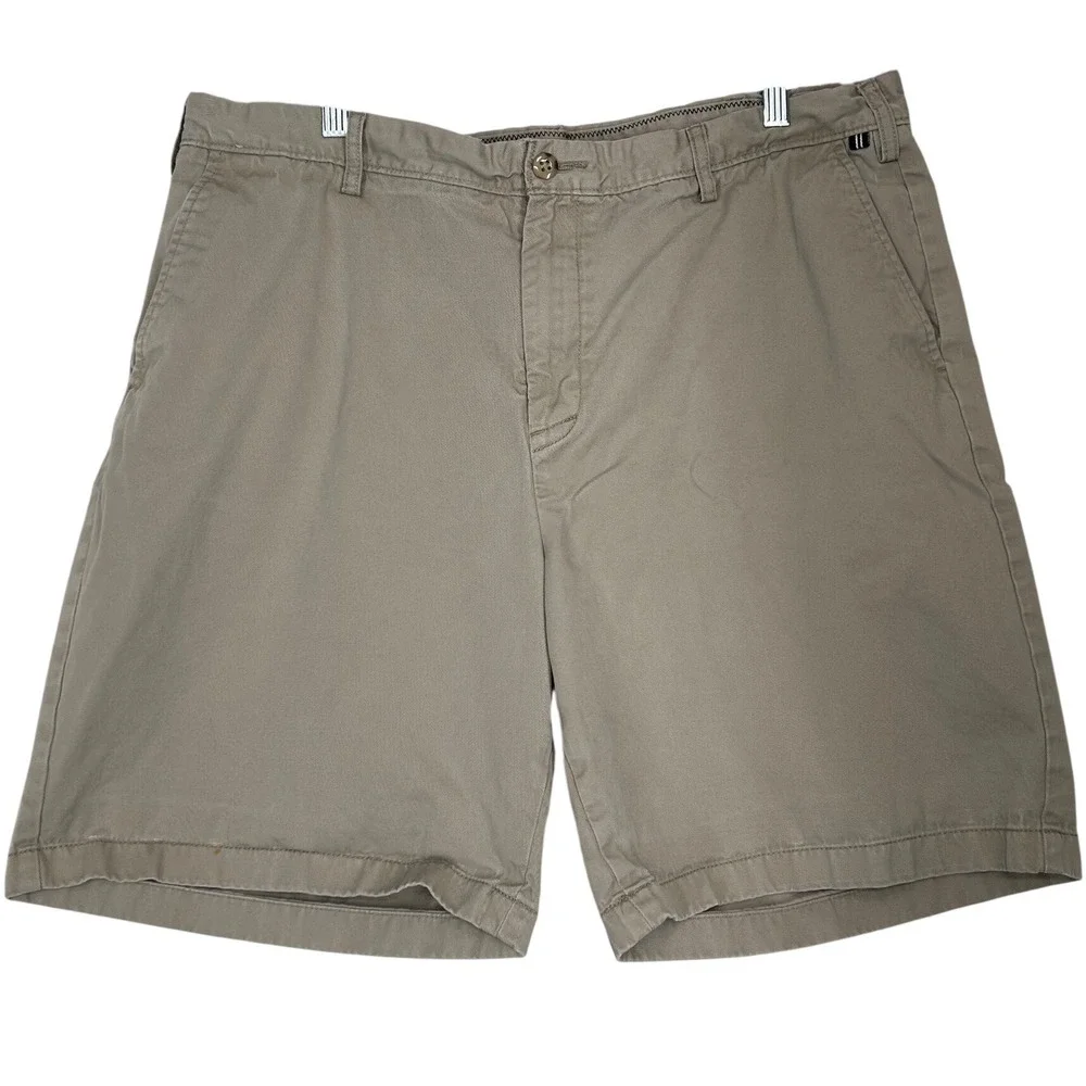 Nautica Khaki Shorts Button/Zip w/Pockets Men's Size 40W 9 Inch Inseam Read Desc