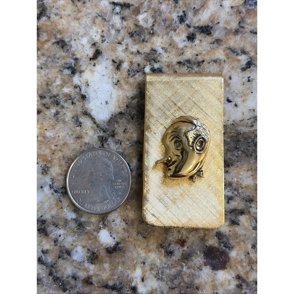 Vintage VTG Gold Plated Golf Bob Hope Memorabilia Collectible Money Clip‎