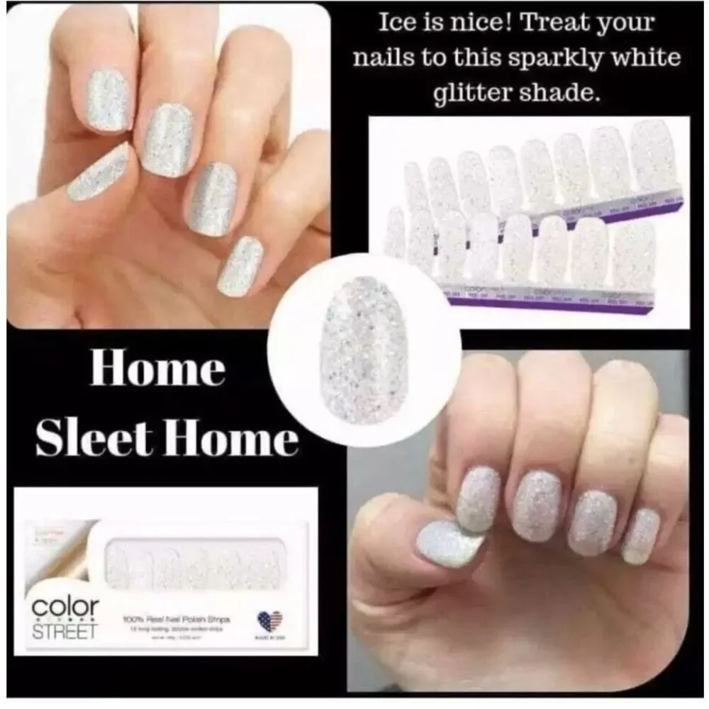 Home Sleet Home   Color Street Pink Glitter Press-On Nails/Home Sleet Home