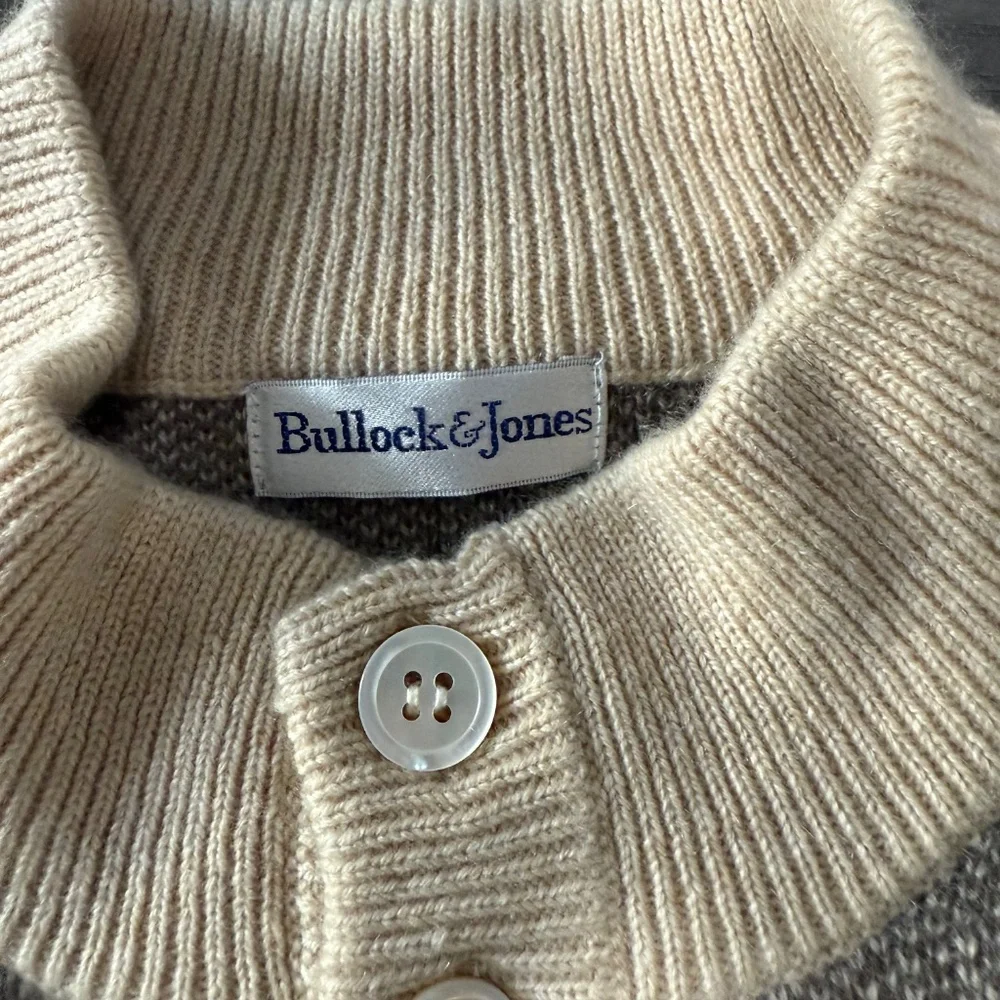 Bullock Jones Men’s 100% Pure Cashmere Quarter Button Super Soft Sweater Size XL