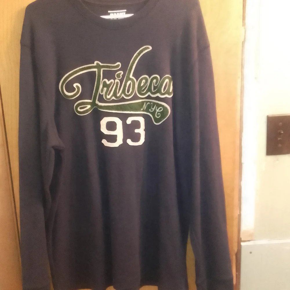 Navy Blue Men's Old Navy Tribeca NYC 93 Thermal Blue Sweater‎ Size XXL