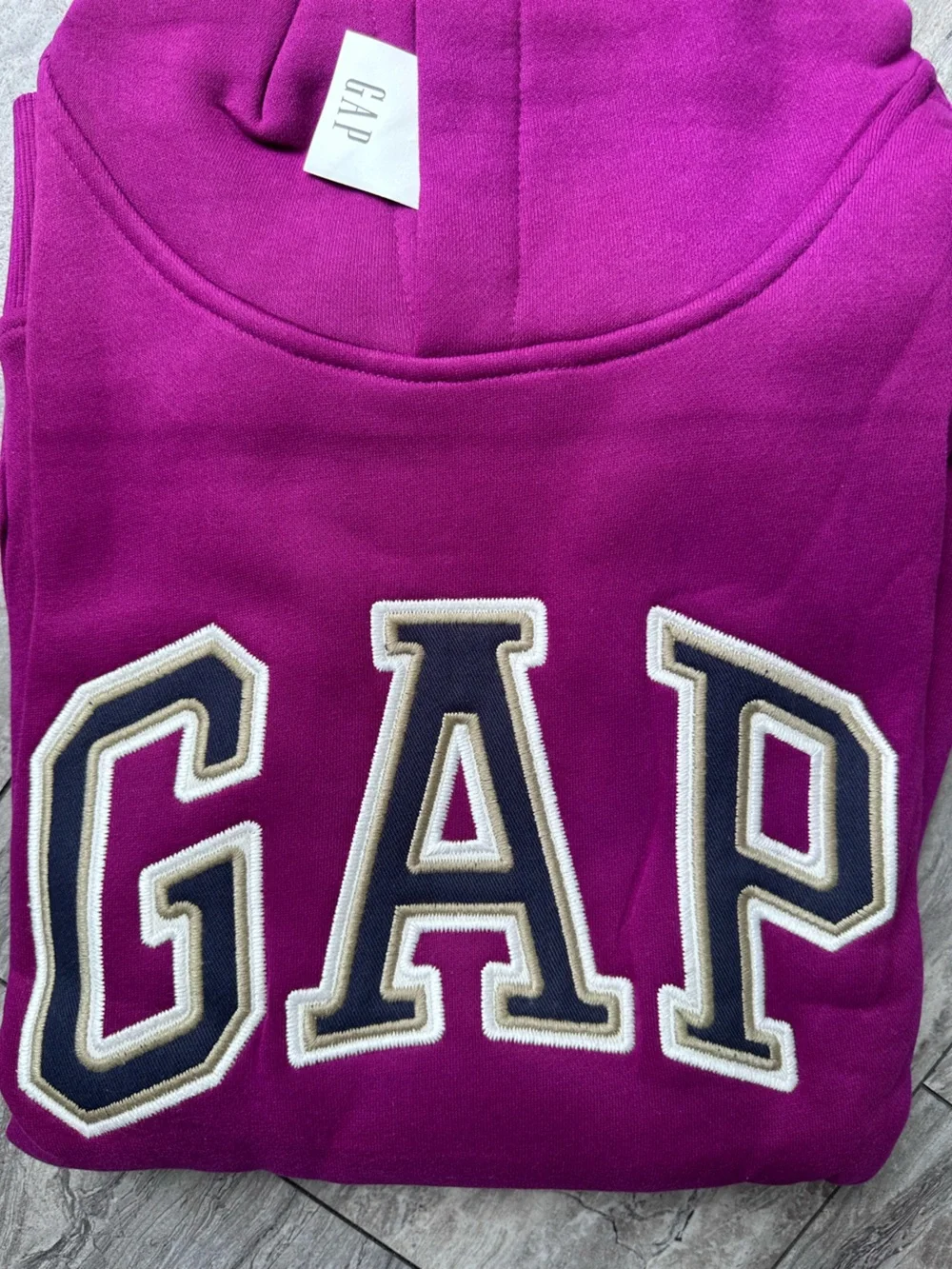 GAP Men's Purple‎ Crewneck Hoodie with Bold Logo S 0043