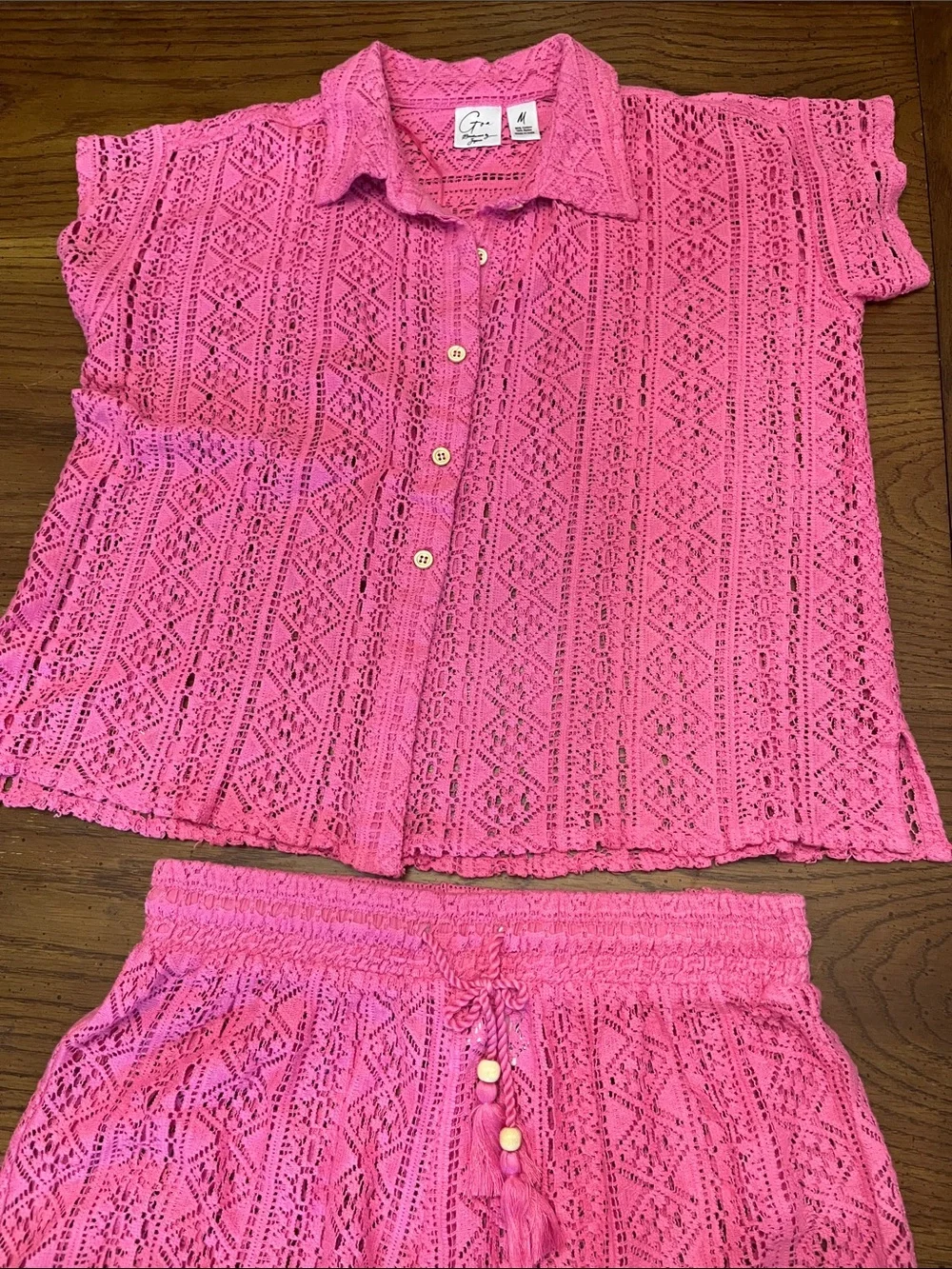 goa beachwear bright pink