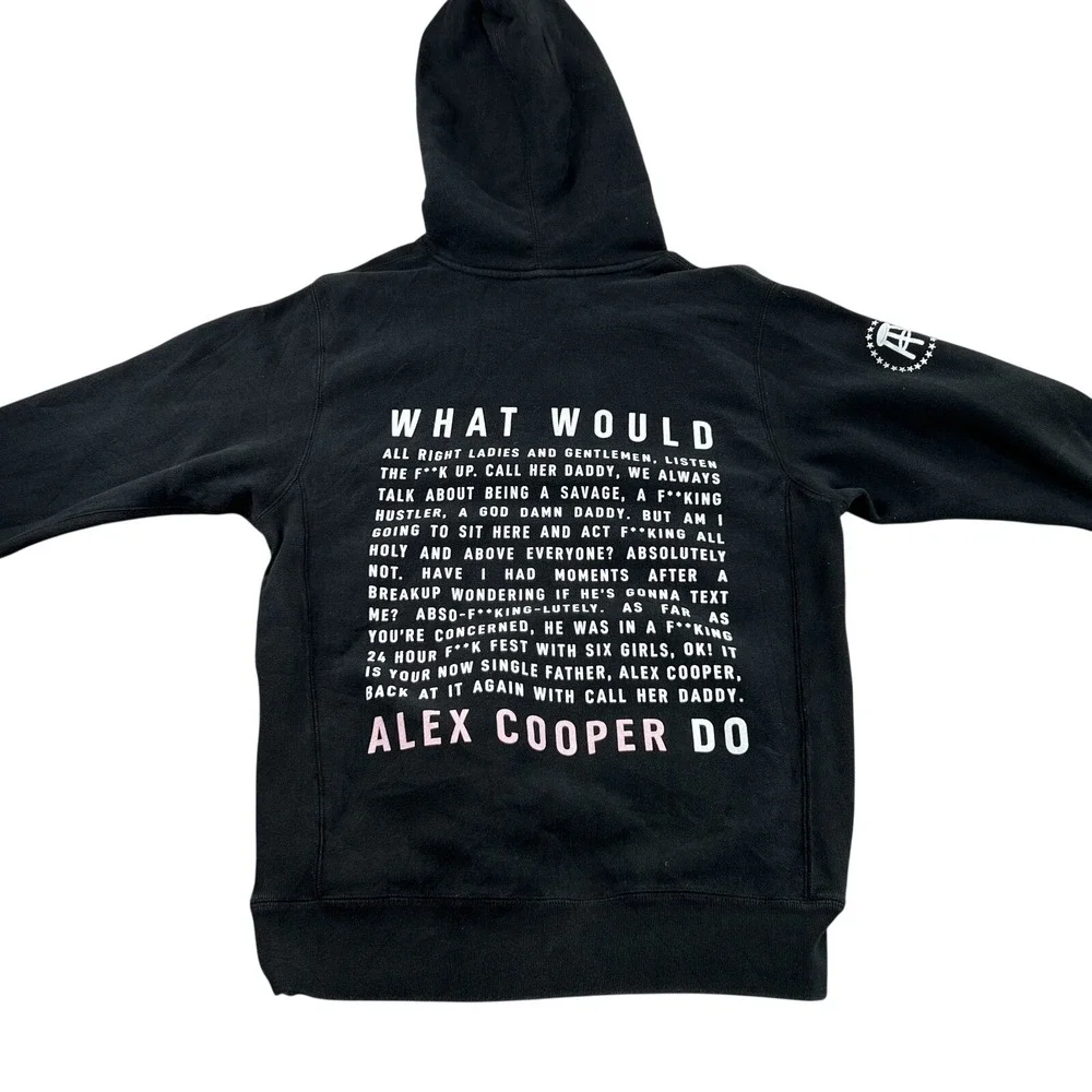 Barstool Sports Hoodie Mens What Would Alex Cooper Do Pullover Sweatshirt Logo