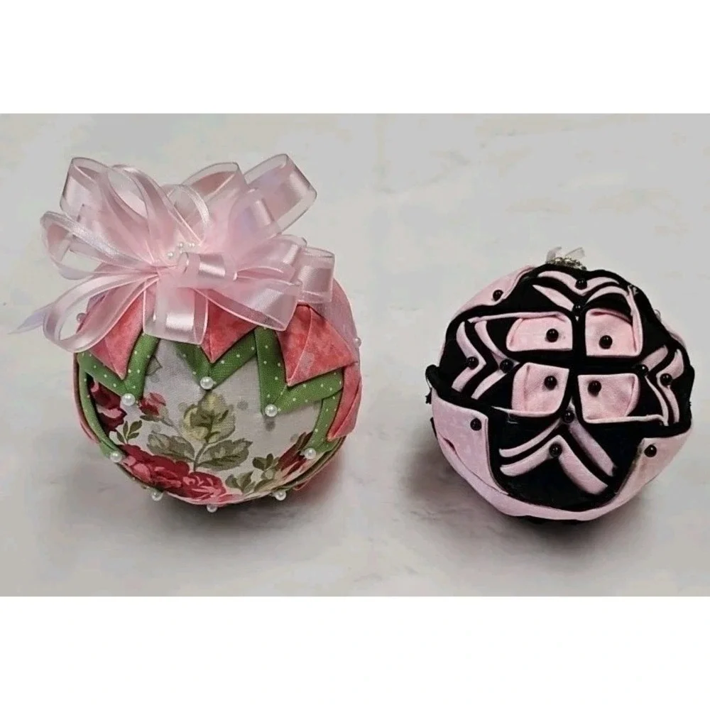 2‎ Handmade Pink Ornaments