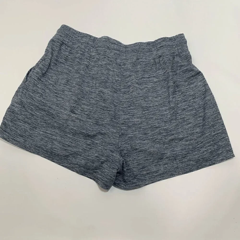 Halston Studio Womens Athletic Comfort Shorts Yoga Gym Activewear Gray Sz Medium