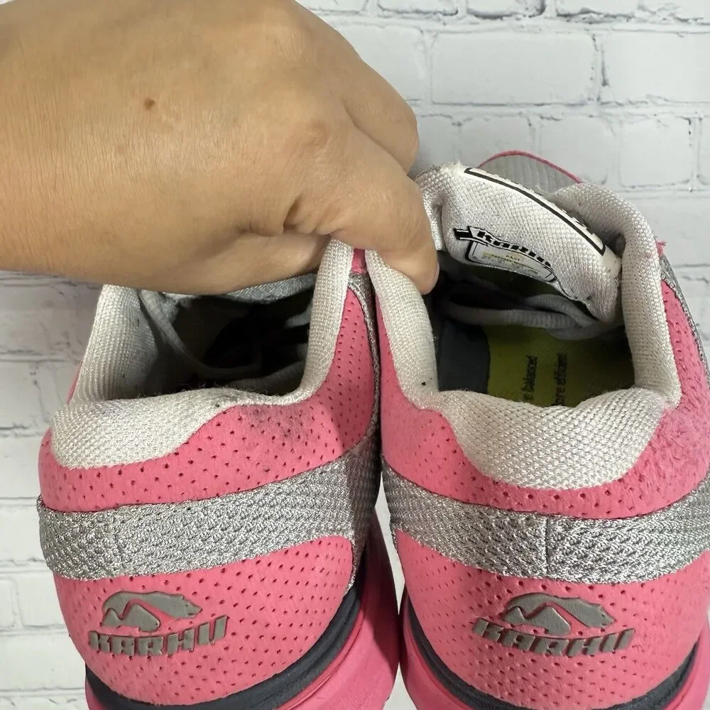 Karhu Fast4 Womens 8.5 Pink Gray Fulcrum Running Shoes F200091 Retro Sneakers