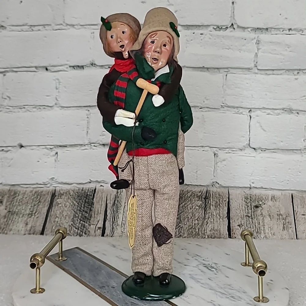 Byers' Choice Caroler '91 & '93 Bob Cratchit/Tiny Tim From 