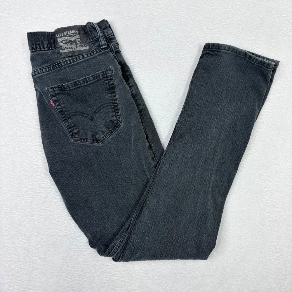 Levis 511 Slim Fit Jeans Mens‎ 32x34 Faded Black Gray Denim Measures 31x32