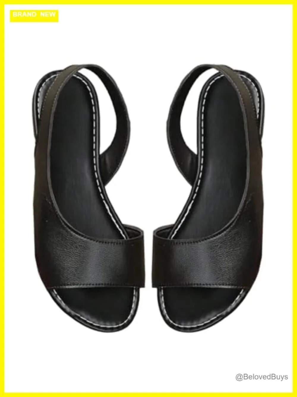 Faux Leather Flat Sandals with Adjustable Ankle Strap Slip On Dressy Slides for