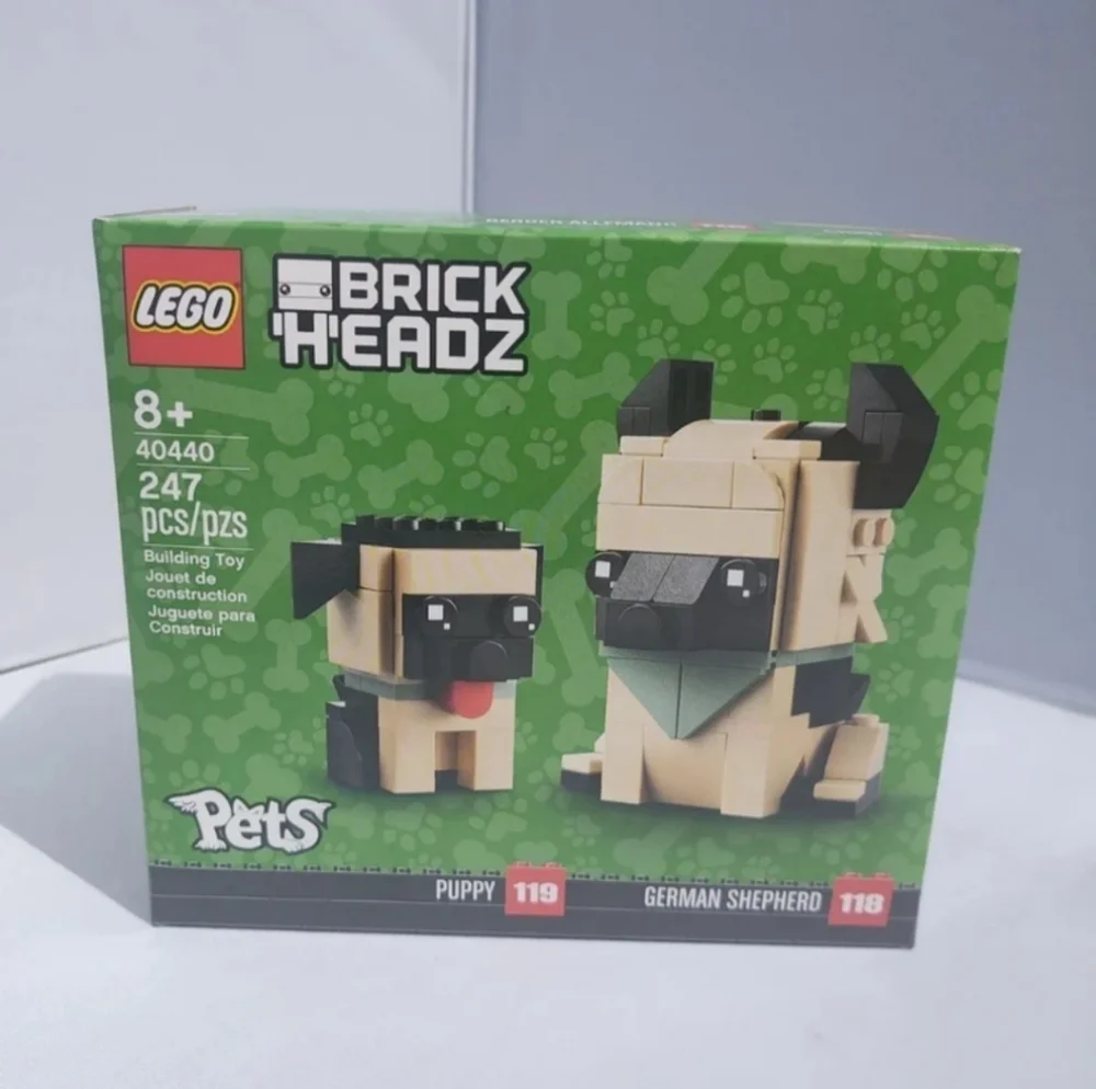 Lego Brickheadz German Shepherd & Puppy 40440 NWT Building Toy Set