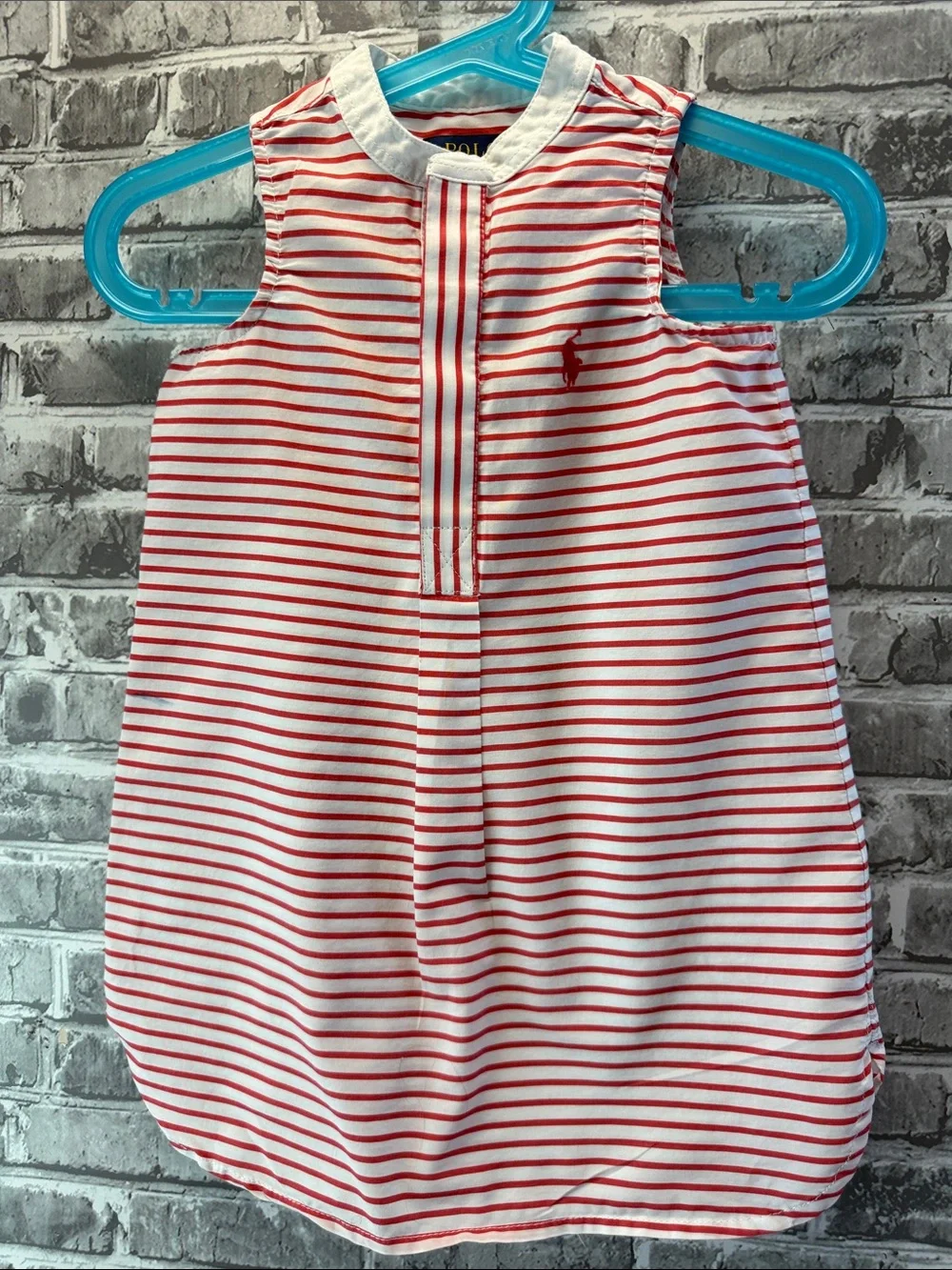 Polo by Ralph Lauren Red and White Striped dress‎