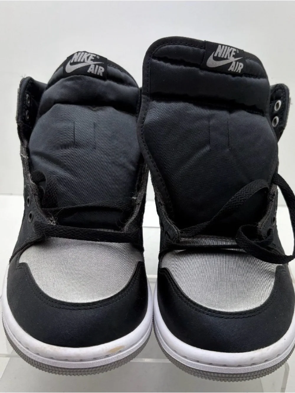 Jordan Kids Black and Silver High-Top Sneakers