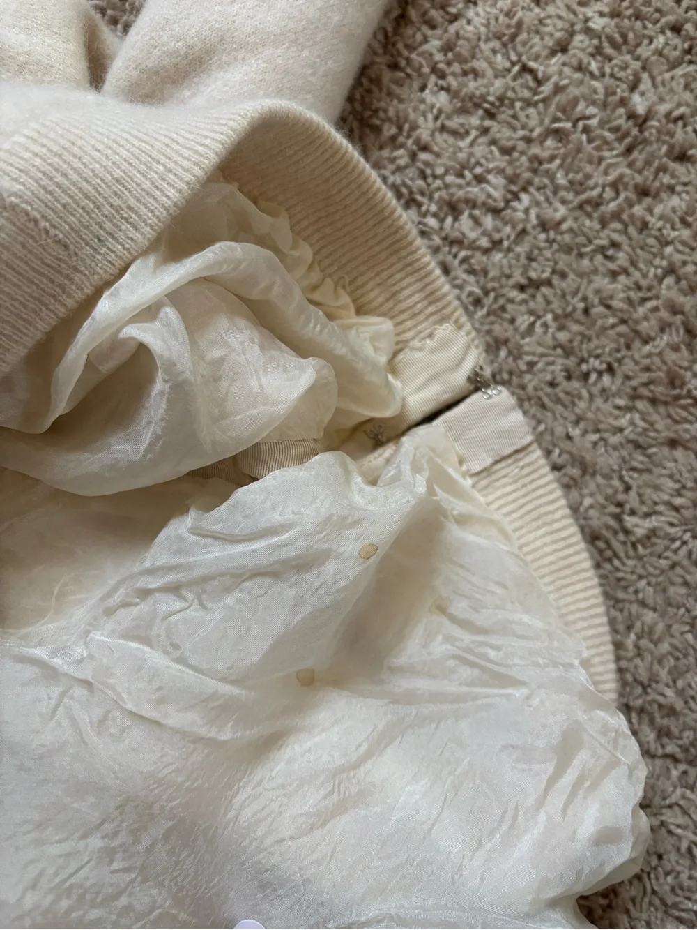 N/A cream knit