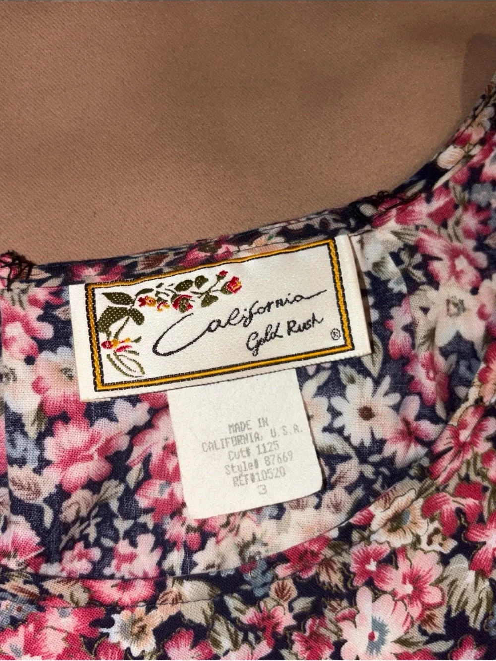California gold rush vintage floral