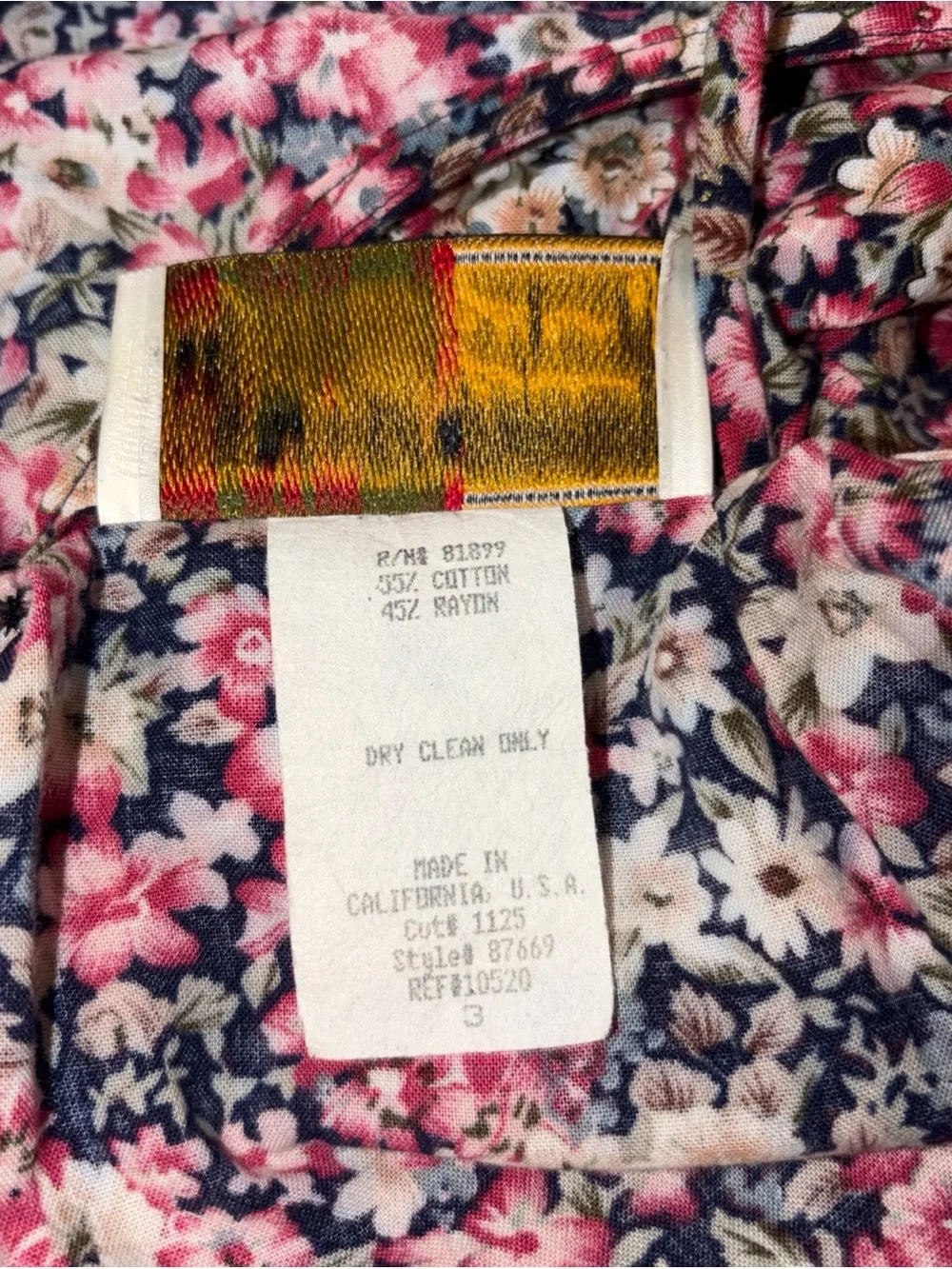California gold rush vintage floral
