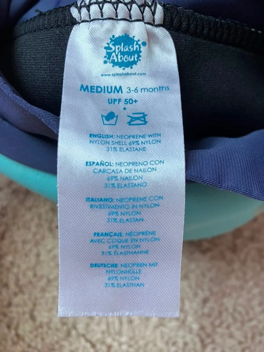 Happy Nappy Splash About Aqua & Navy Reusable Kids Swim Diaper