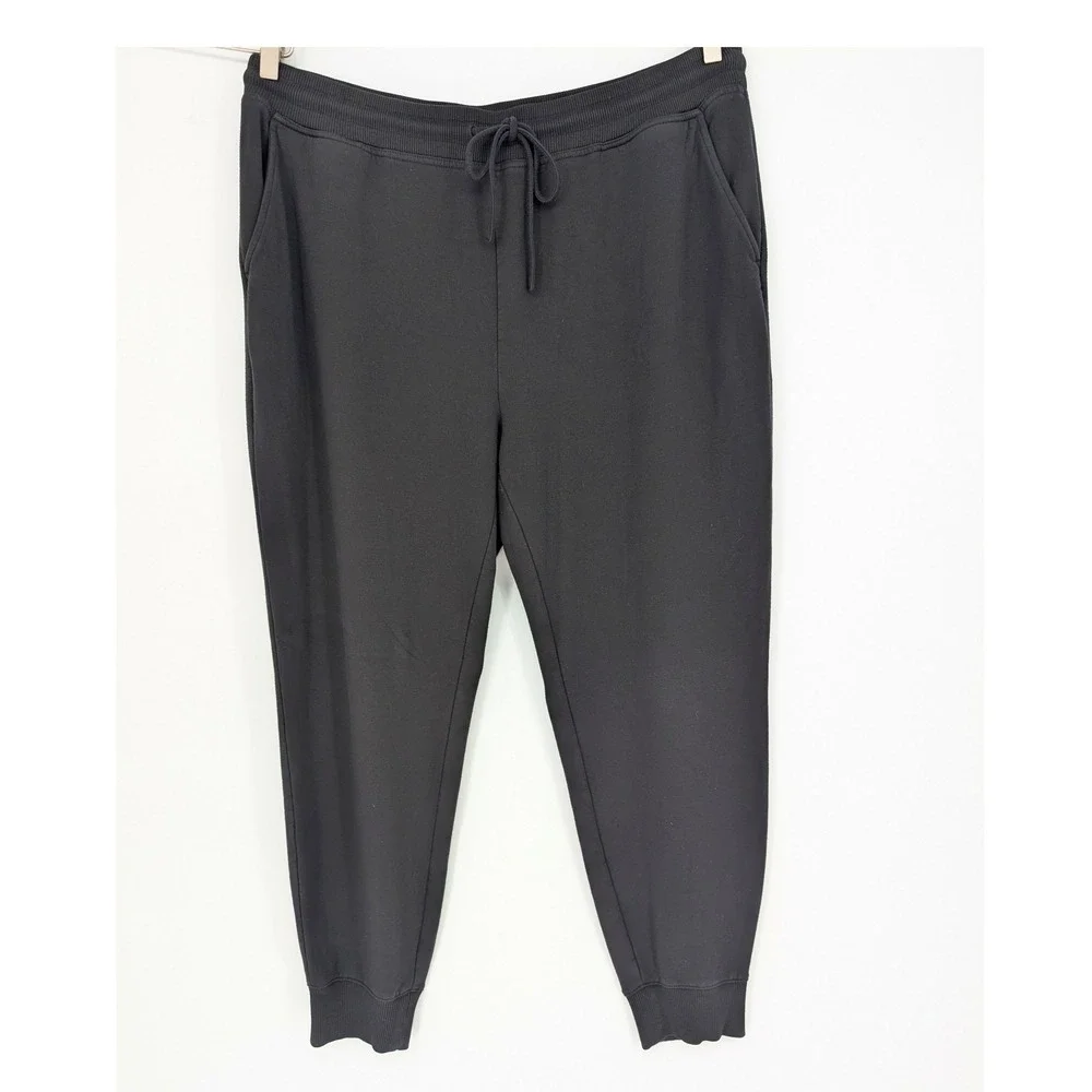 Vineyard‎ Vines Joggers Women XL Black Fleece Lined Athleisure Lounge Comfy