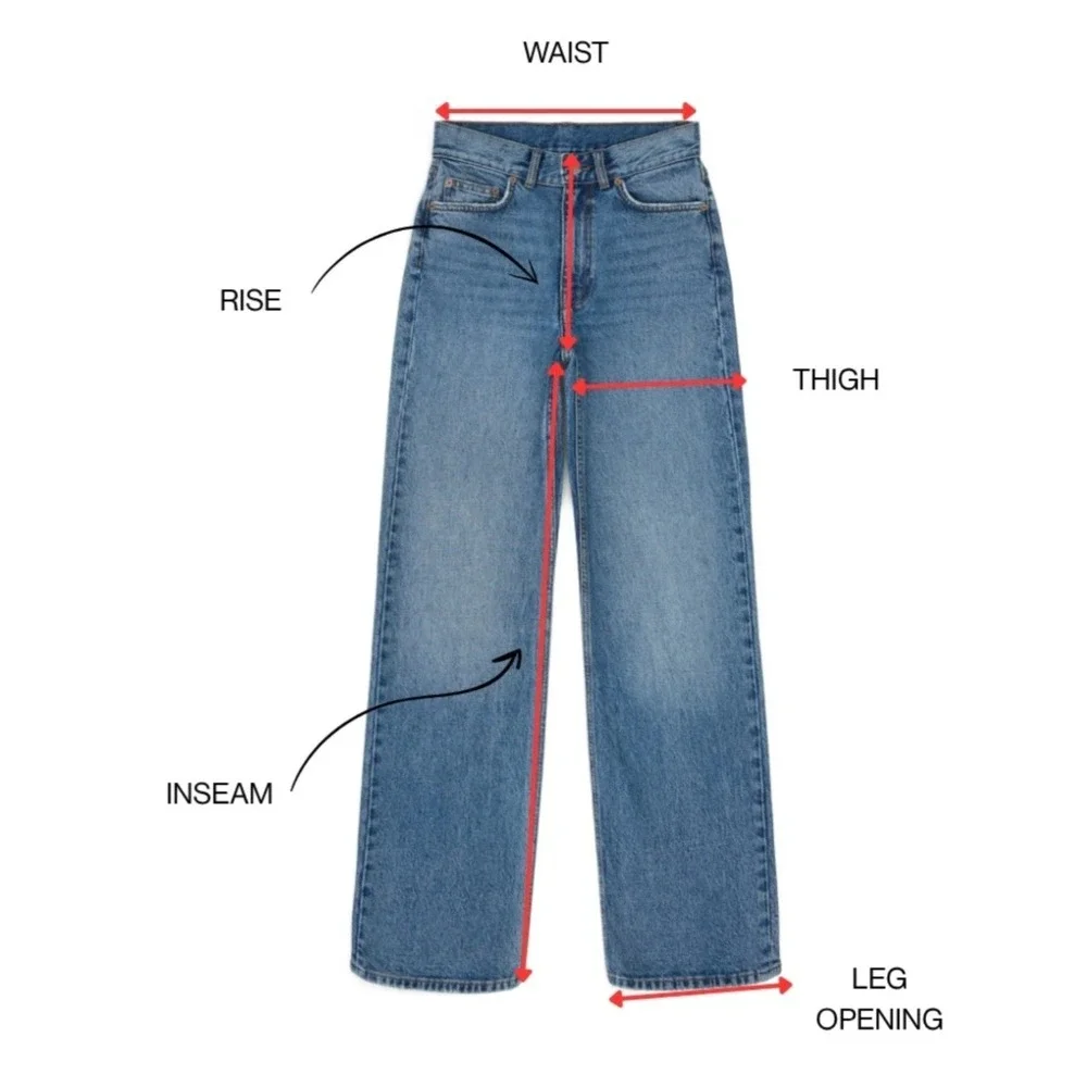 Levis measurements laying