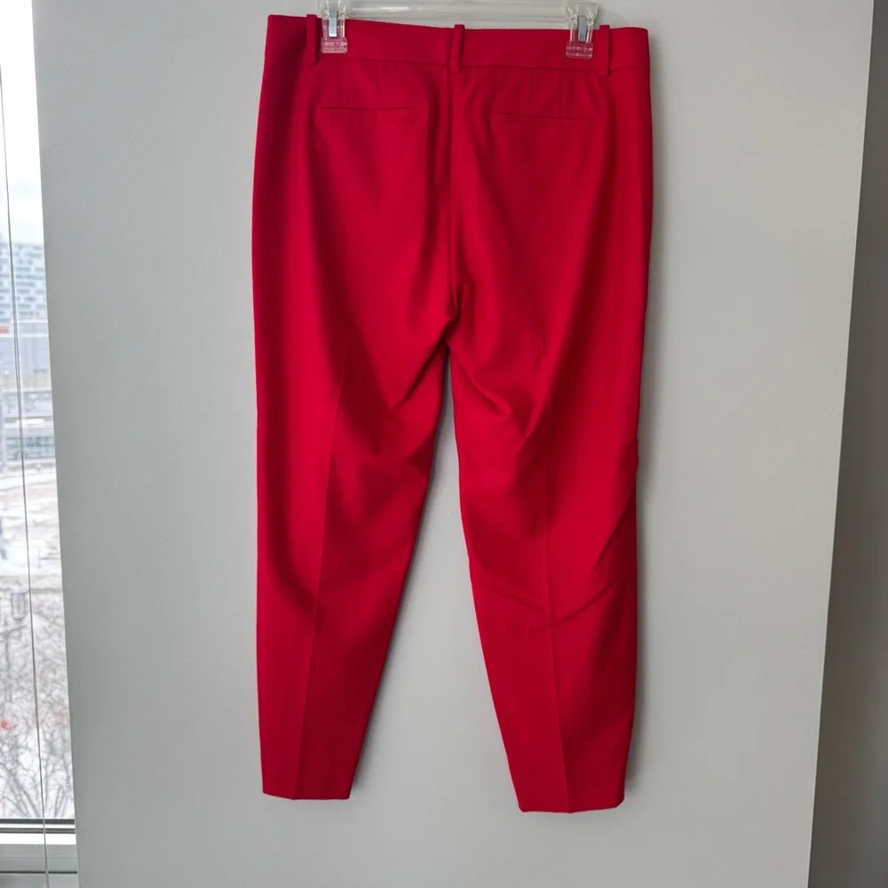J Crew Red CityFit Simmer Ankle Pants Size 6