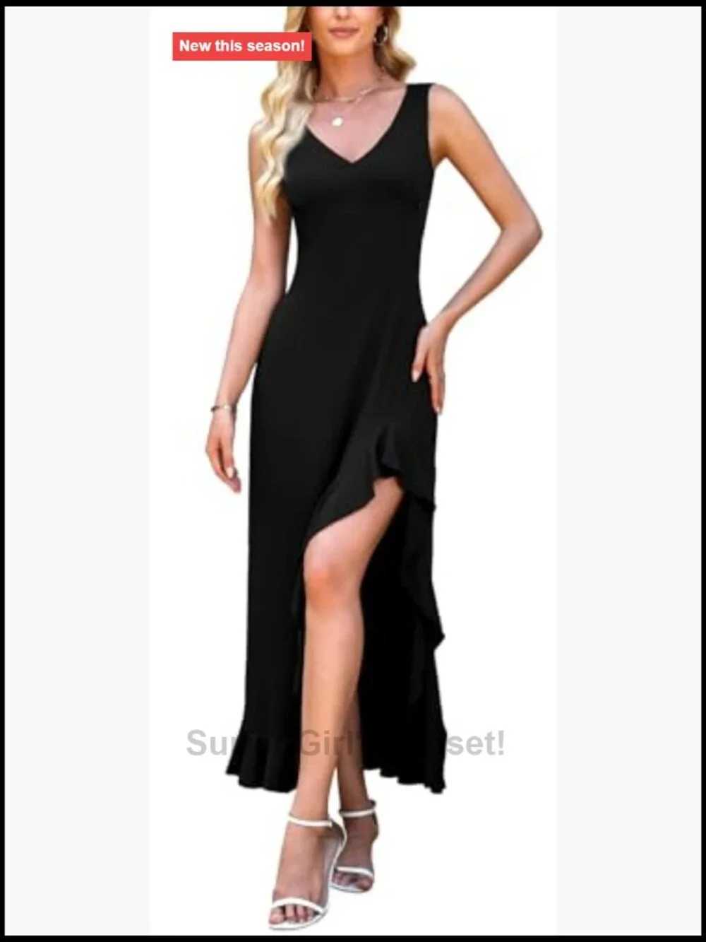 N/A sleeveless designed dress