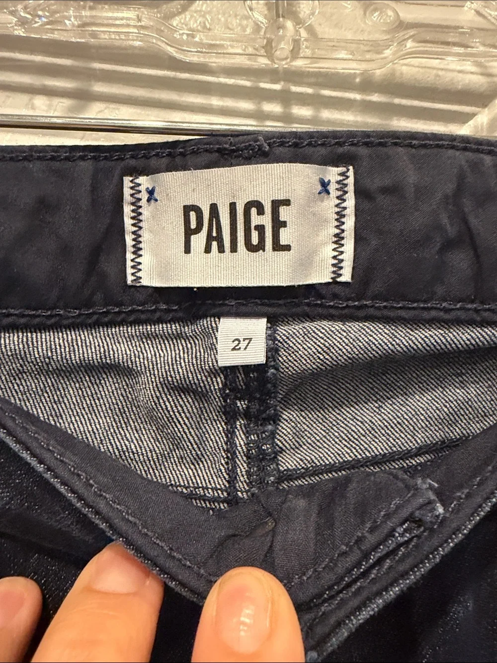 PAIGE Women’s Skyline Straight Dark Indigo Jeans