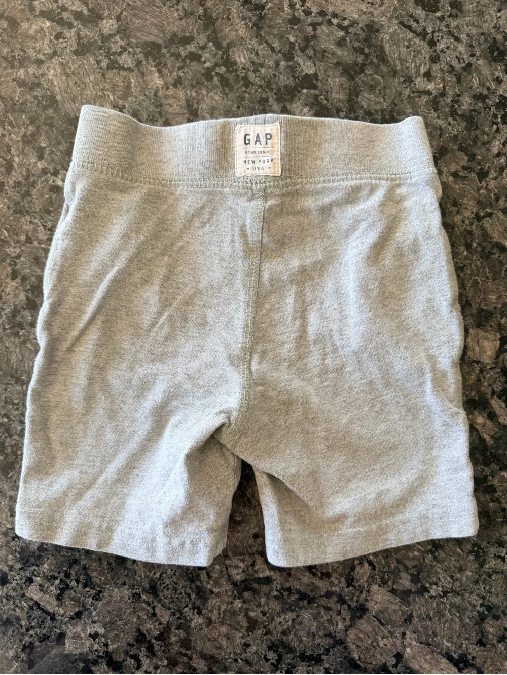 3/$15 Baby Gap Heather Gray Drawstring Shorts 12-18M Cotton Pull On Pocket Short