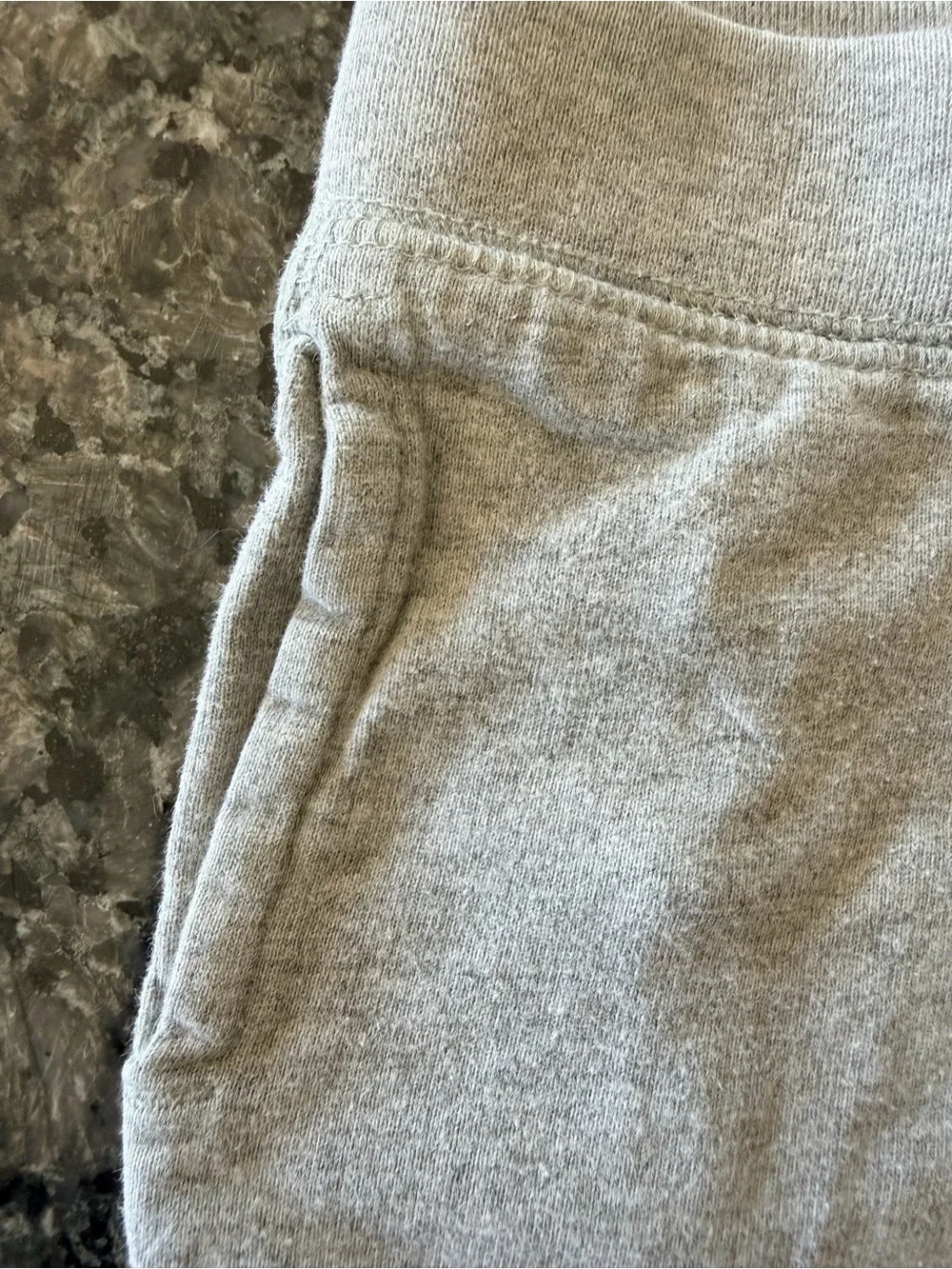 3/$15 Baby Gap Heather Gray Drawstring Shorts 12-18M Cotton Pull On Pocket Short