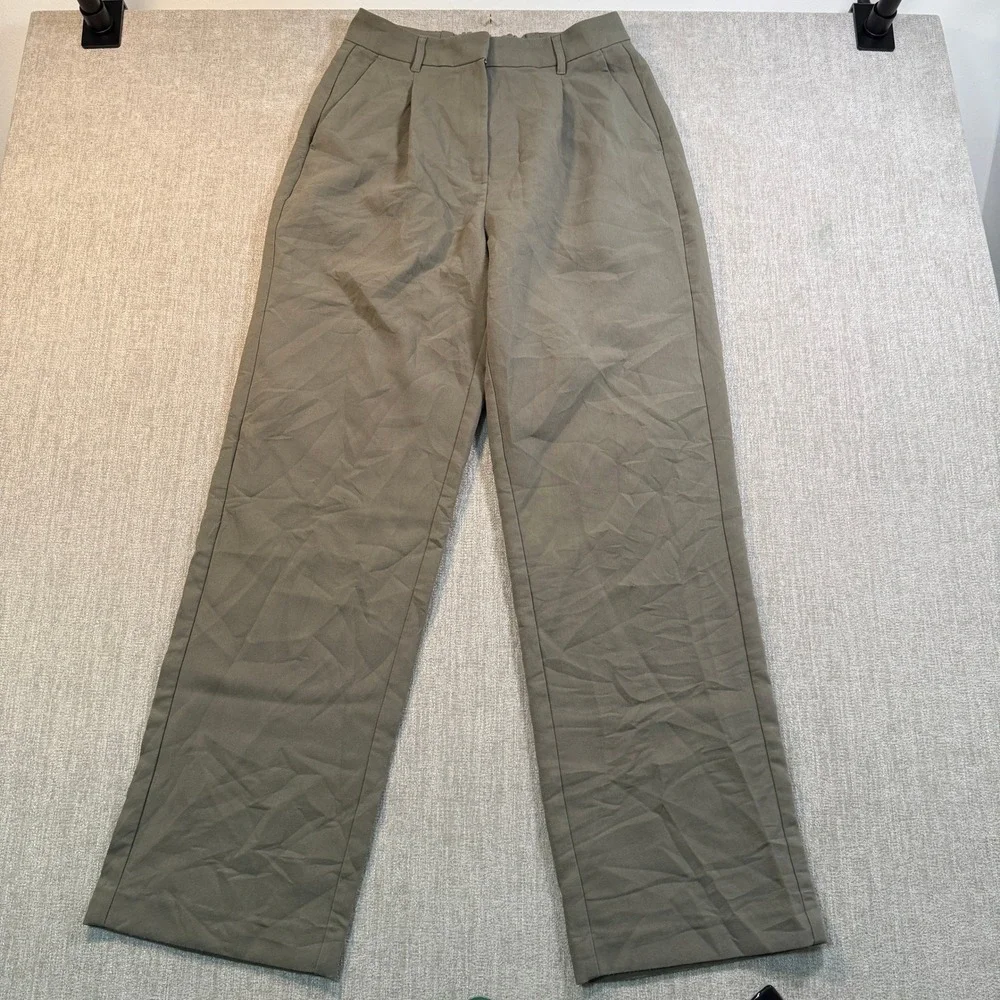 Old Navy Taylor Extra High-Rise Wide Leg Trouser Pants Olive Green Tall Medium