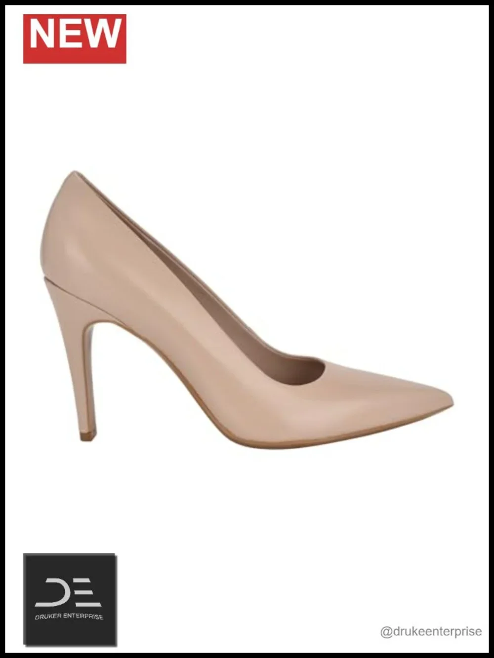 Calvin Klein Dessia Leather Pointed Toe Stiletto Heels Pumps Women's Shoes