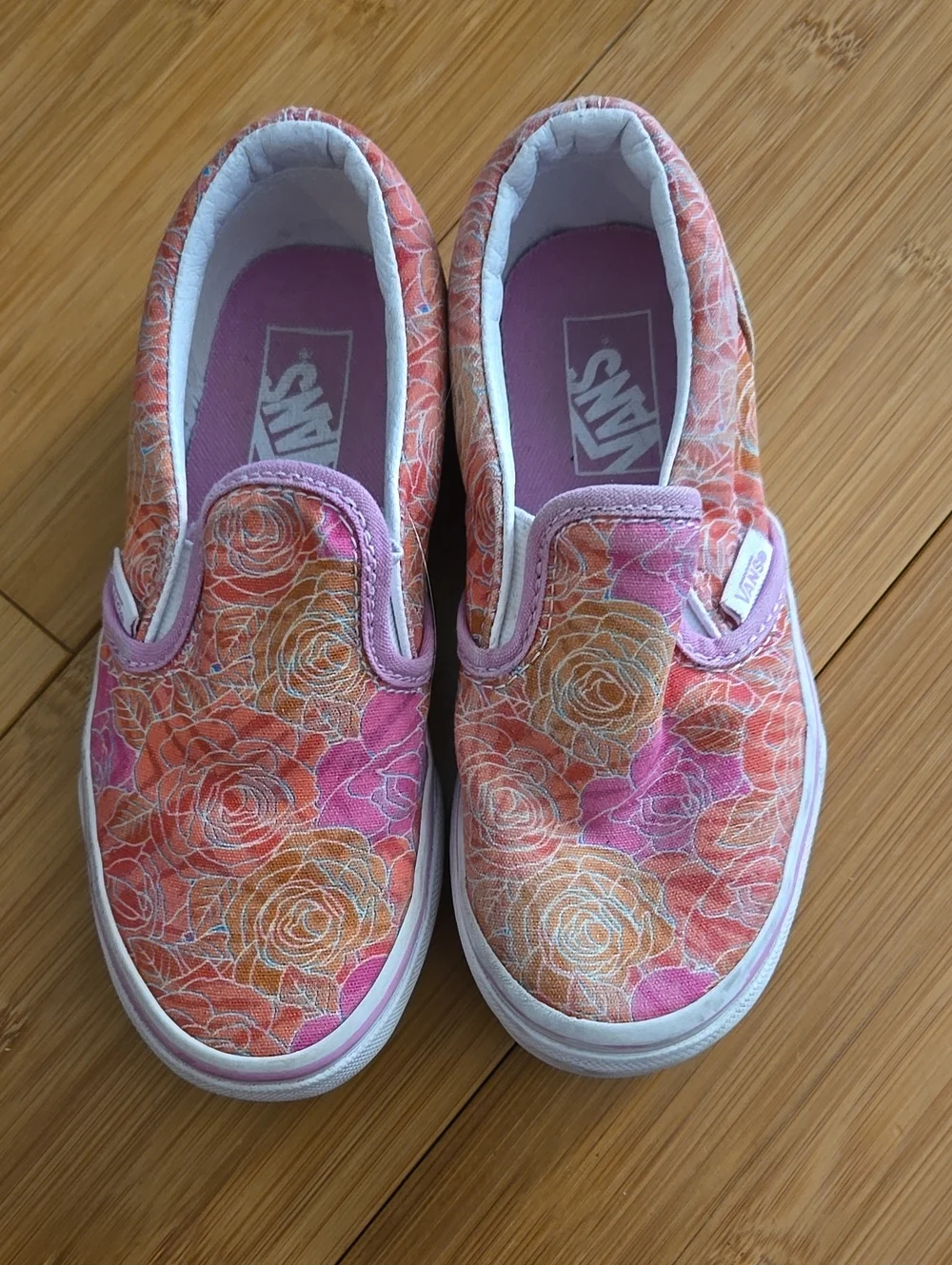 Vans Kids Slip-On Floral Canvas Sneakers - 12
