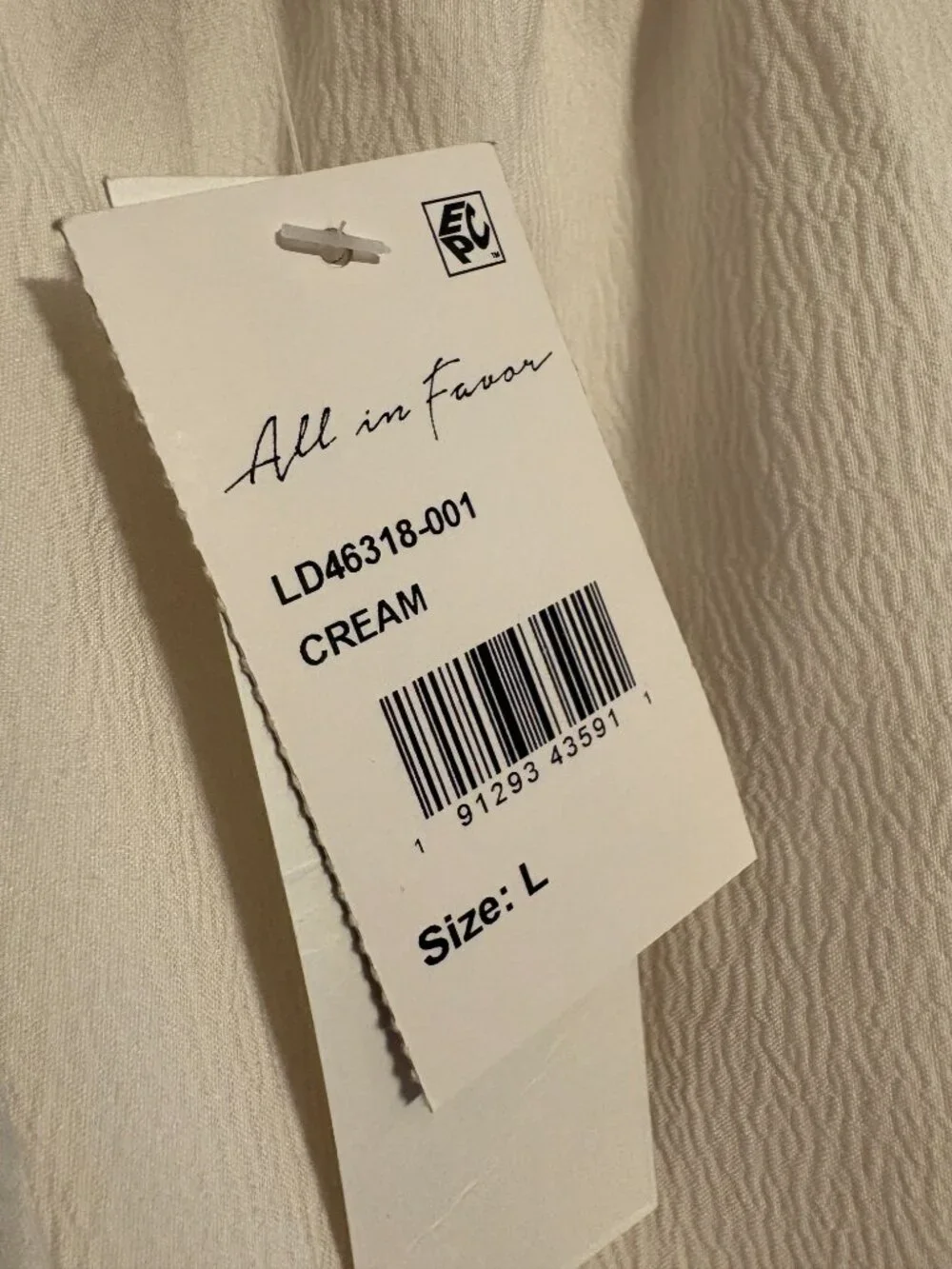 All in Favor this cream