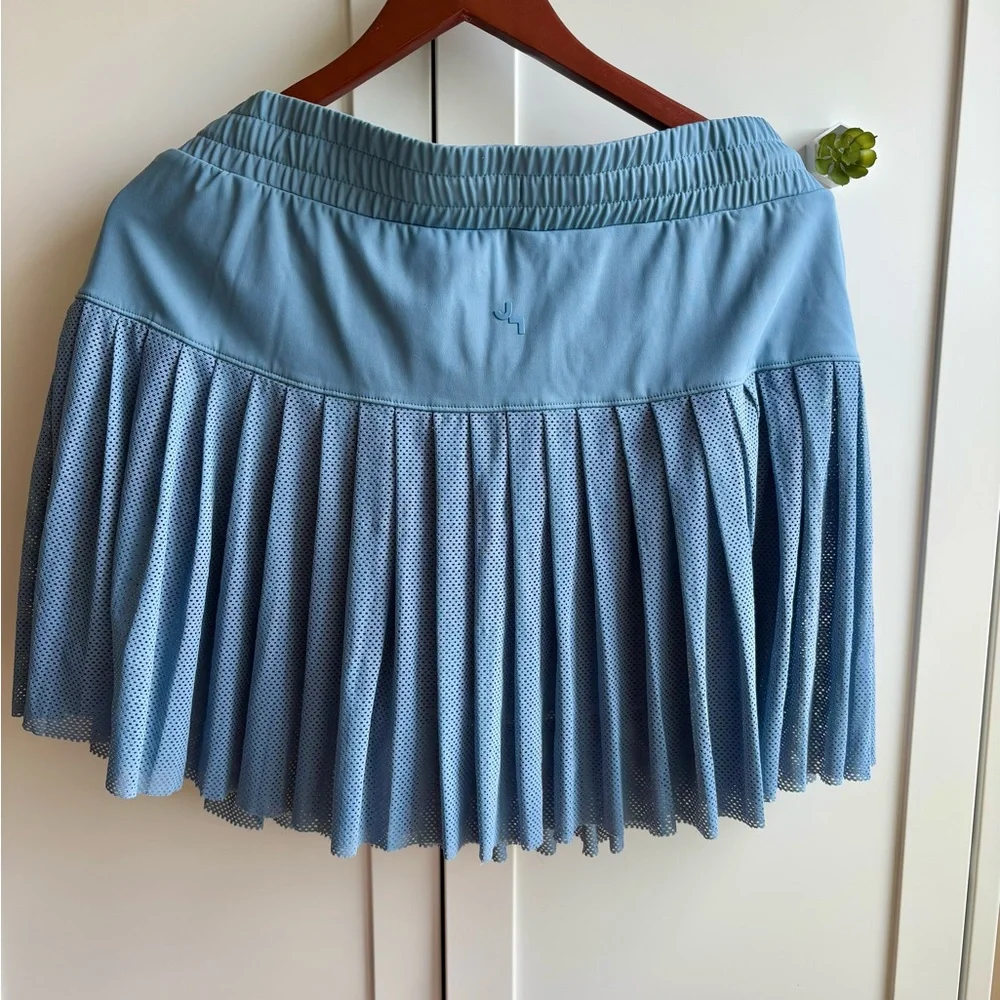 JoyLab Light Blue Pleated Tennis Skirt with Pockets and Drawstring Waist