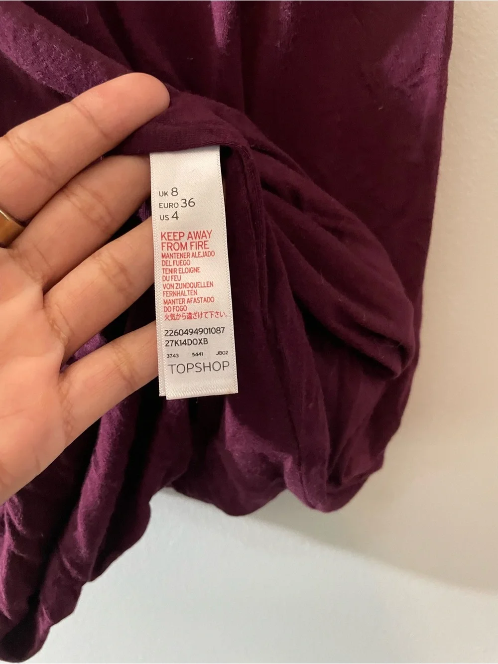 Topshop sleek burgundy