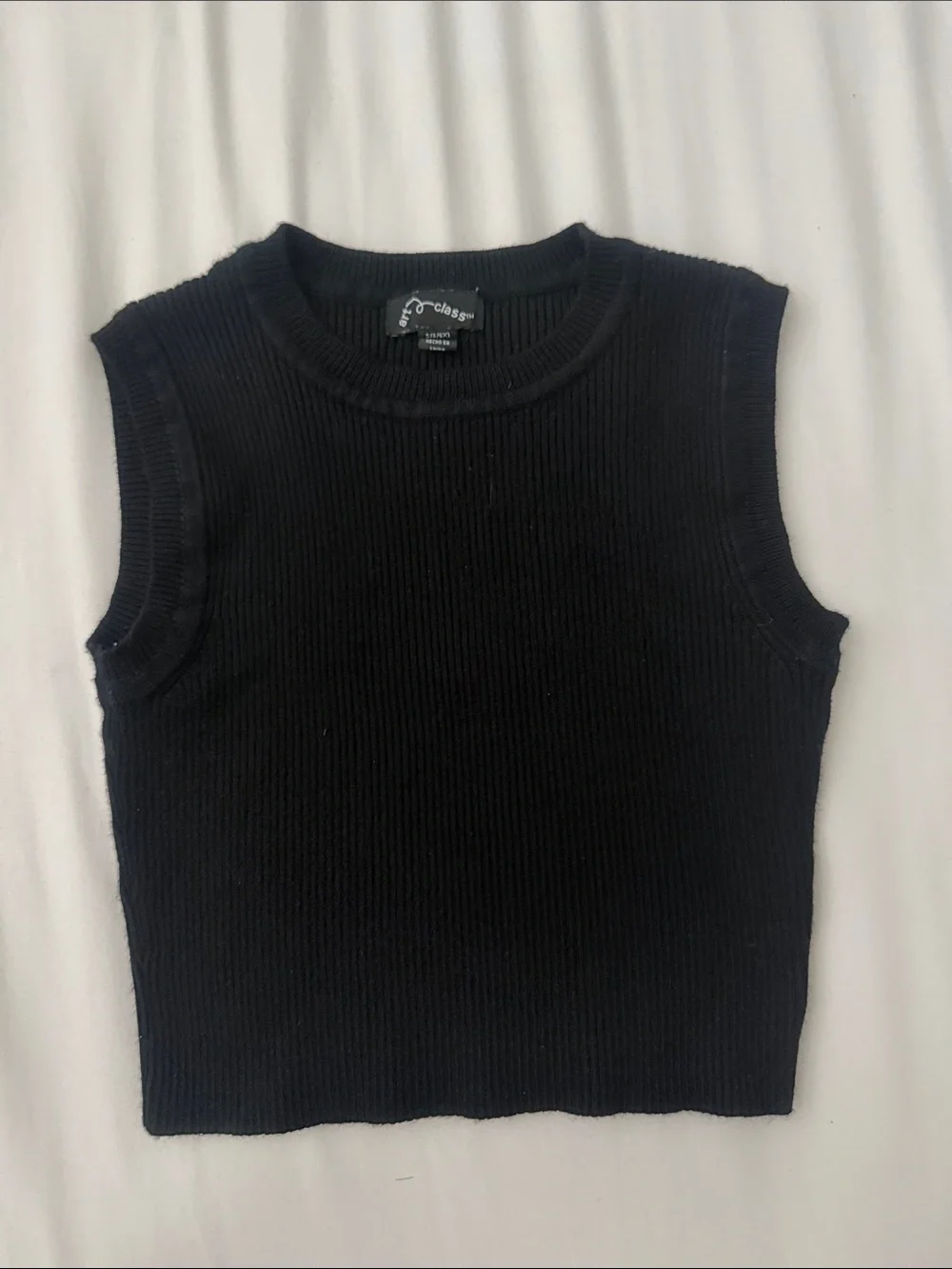 art class Black Ribbed Tank Top