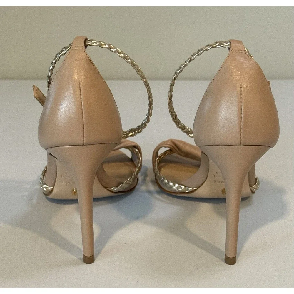 Vicenza Womens Strappy Heel Leather Sandals US 8 Sand Stiletto Sexy