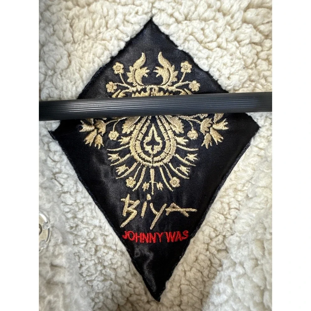Johnny Was Biya Jacket Women S Multi Floral Sherpa Lined Boho Luxury Chic Preppy