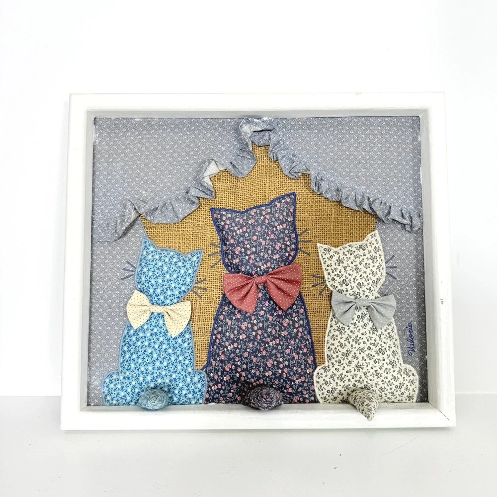 Handmade fabric cat