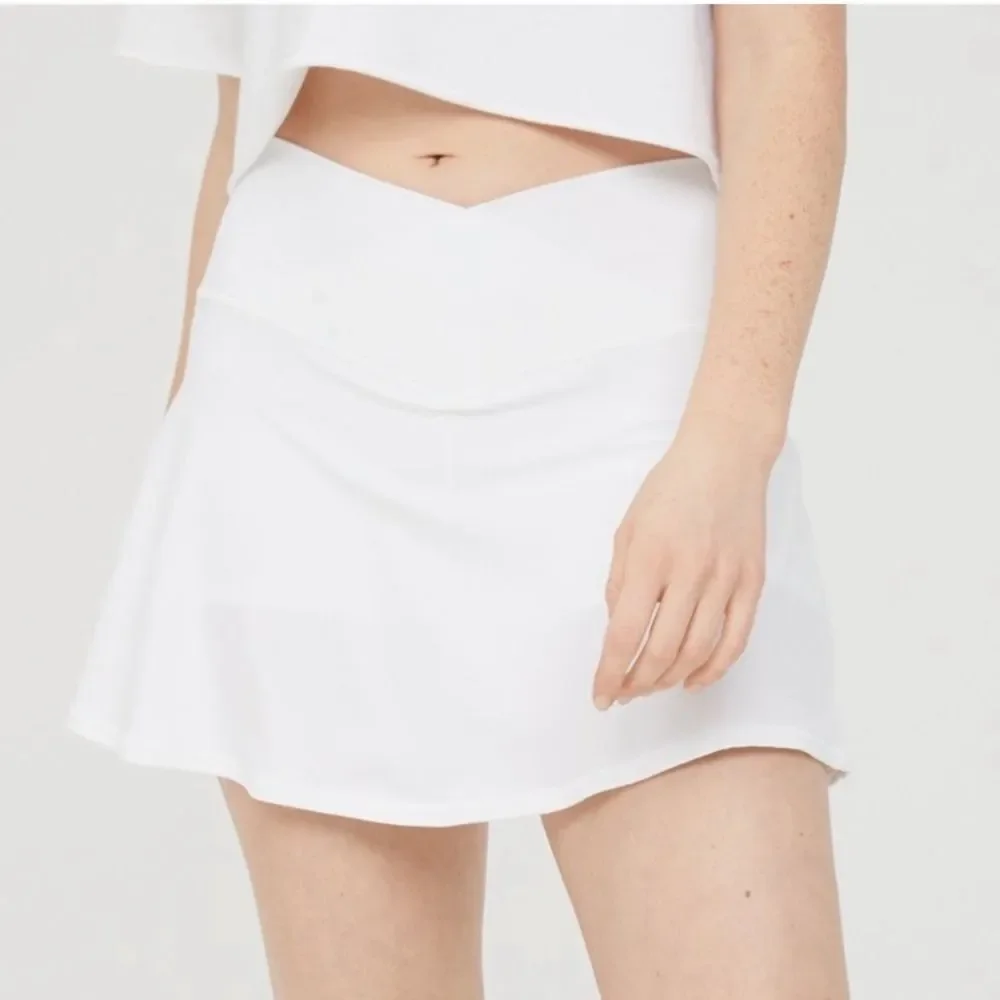 Aerie Offline Bright White Super Crossover Soft Tennis Core Skort size L