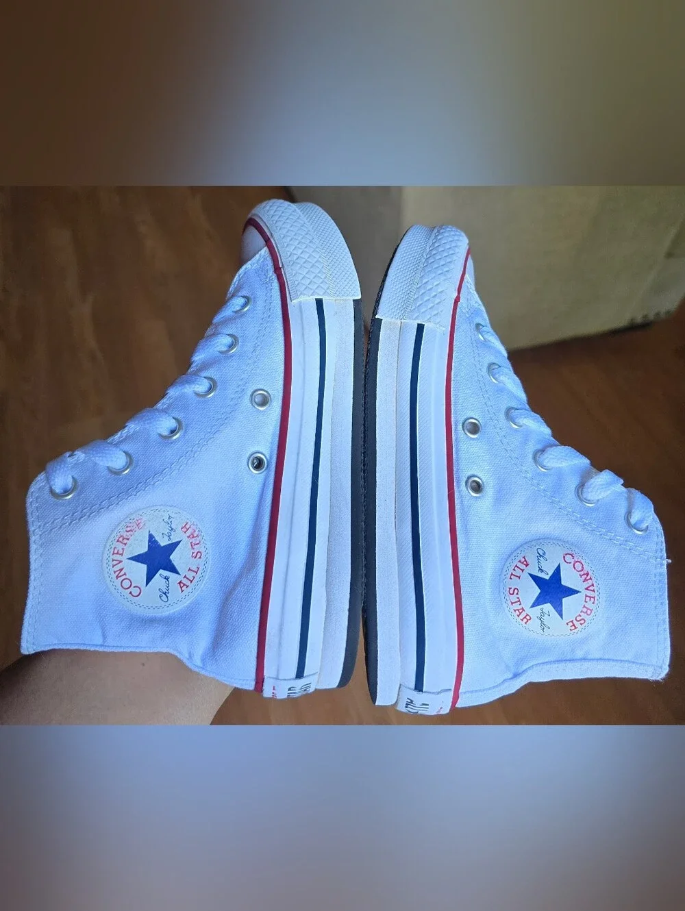 Sz 13 Toddler Kids CONVERSE CTAS HI EVA LIFT PLATFORM 'White' Casual Shoes