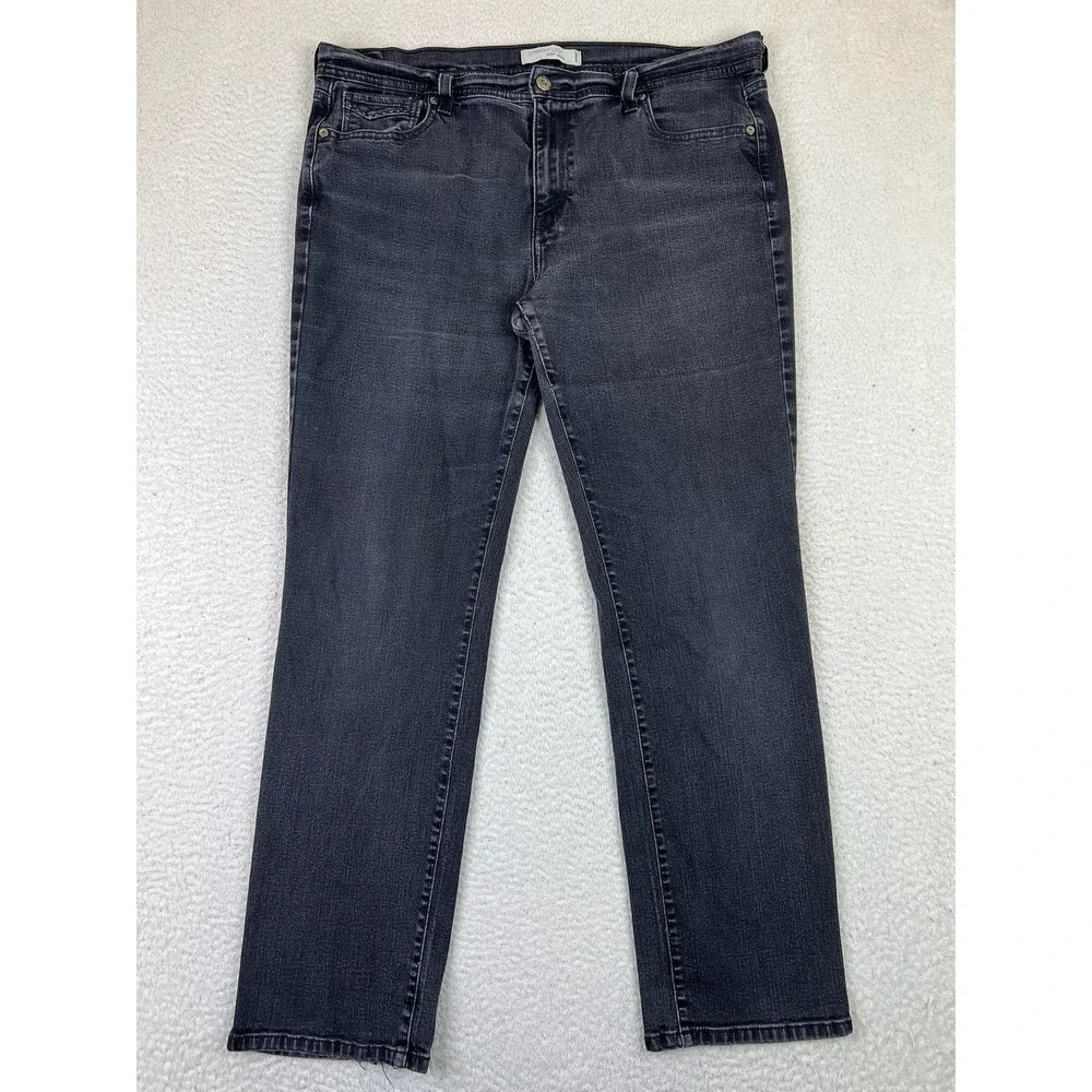 Levis‎ 505 Jeans Mens 36x30 Black Straight Leg Denim Stretch Classic 5 Pocket