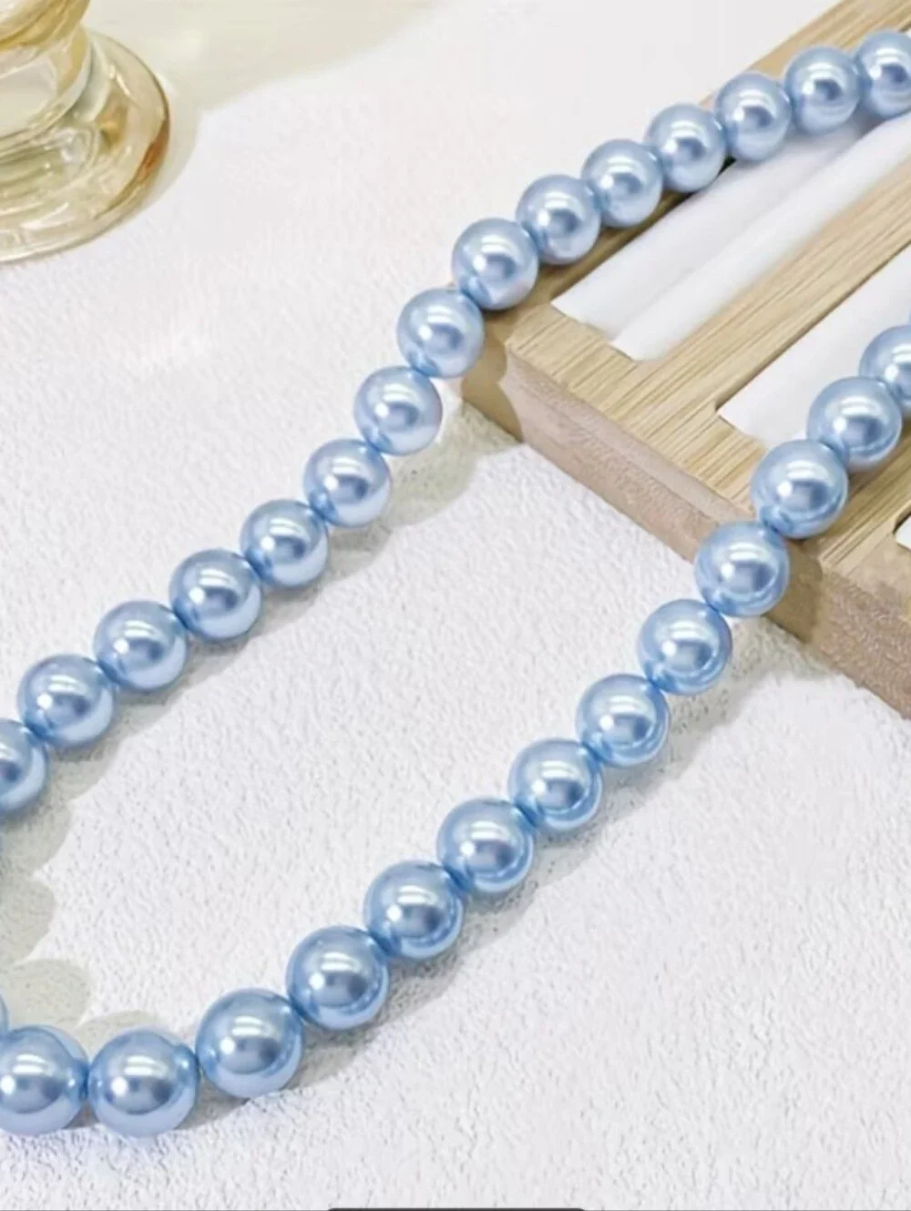 Classic Light Blue Pearl Necklace - Women Jewelry