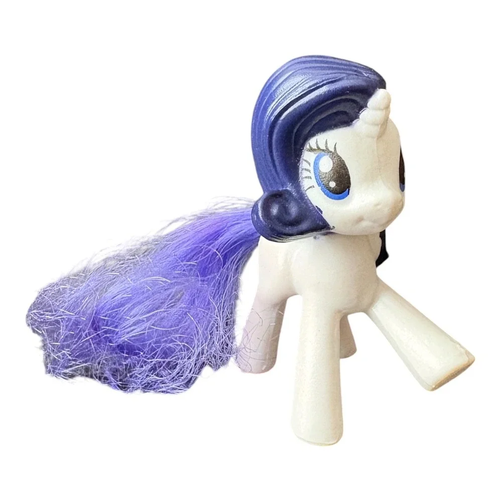 My‎ Little Pony Rarity McDonald's Happy Meal Figure White Unicorn Purple Hair 3