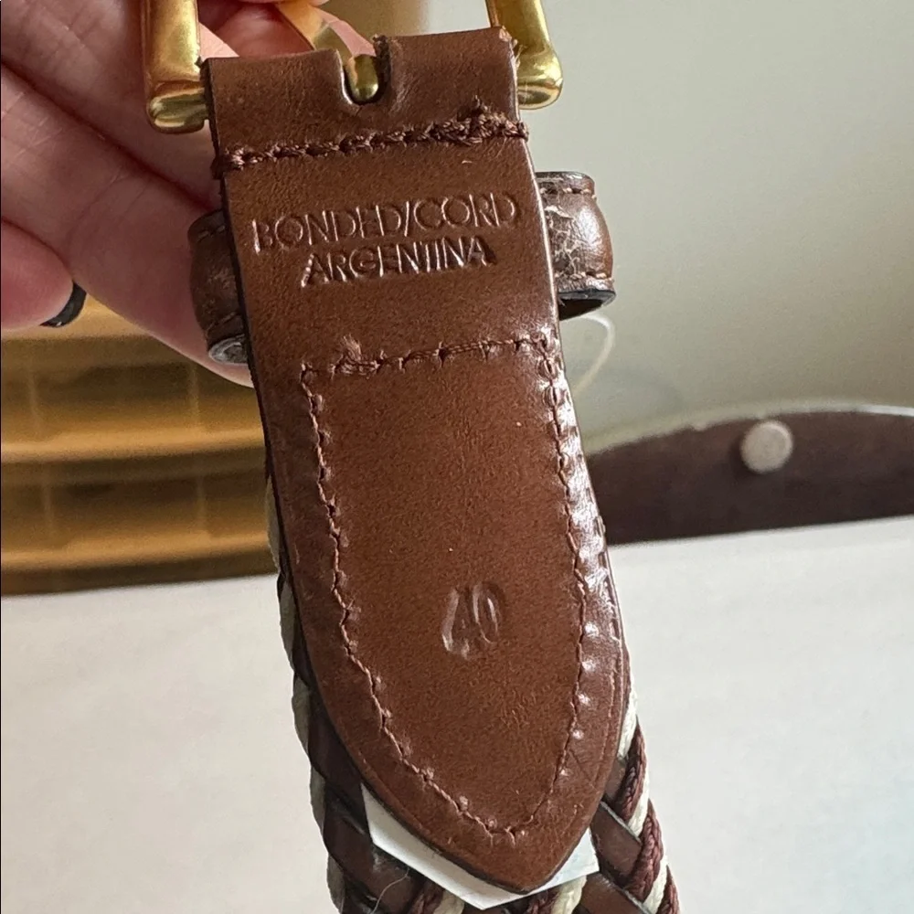 Cale Brown Leather Braided Belt quality belt