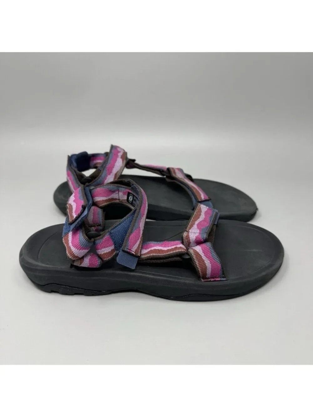Teva Shoes Girls Size 4 Multi Color Sport Sandals Hook & Loop Hiking 1019390Y