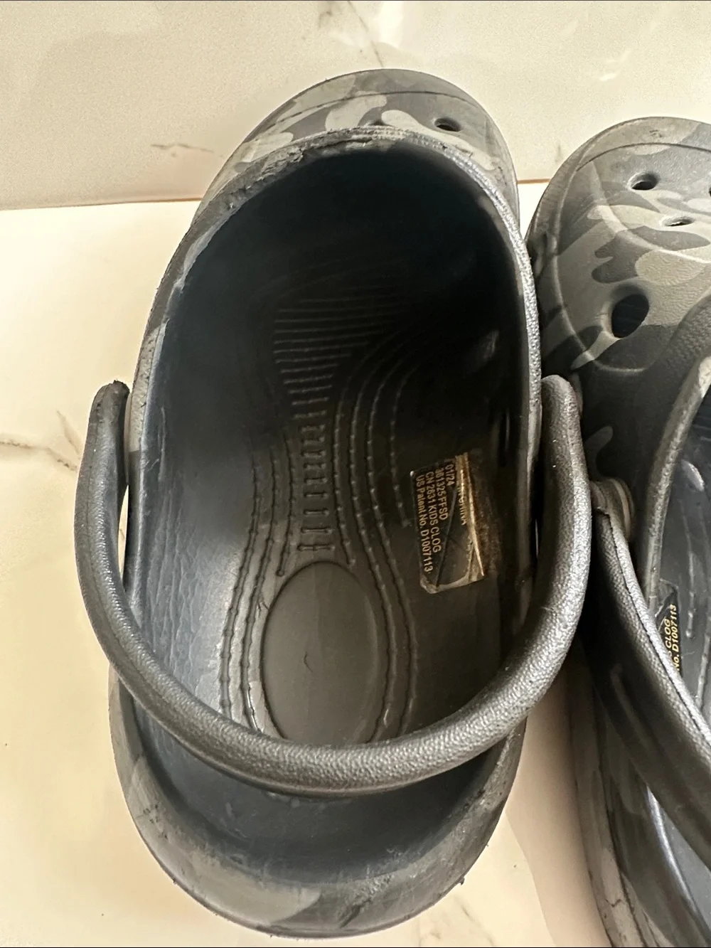 CROCS USED but still Good (has a hole but will be patched)